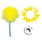 Stencil Pintura Flor Girassol Ii 2062 20x25 Opa