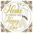 Stencil Pintura Home Is Where Sta-165 14x14cm Litoarte