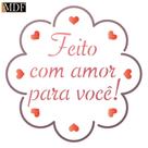 Stencil Pintura Selo Feito com Amor 10x10cm Stx-367 Litoarte
