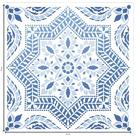 Stencil Pintura Simples 20x20cm Azulejo de Arabescos STXX-152 Litoarte