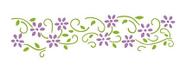 Stencil Pintura Simples Arabesco Flor 17X6,5 STP-057 - Litoarte
