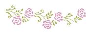 Stencil Pintura Simples Flores 17X6,5 STP-059 - Litoarte