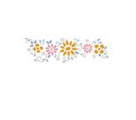 Stencil Pintura Simples Flores 17x6,5 Stp-064 - Litoarte