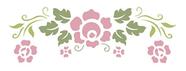 Stencil Pintura Simples Flores 17x6,5 Stp-079 - Litoarte