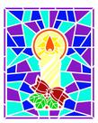 Stencil Pintura Vitral Vela 20x25 2742 OPA Stencil Pintura Vitral Vela 20x25 2742 OPA