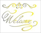 Stencil Pintura Welcome I 1834 20x25 Opa Stencil Pintura Welcome I 1834 20x25 Opa