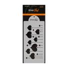 Stencil Plastico - Corações - FT265 - 1 unidade - Silver Plastic - Rizzo Stencil Plastico - Corações - FT265 - 1 unidade - Silver Plastic - Rizzo