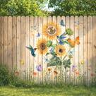 Stencil QCSZAO 6 peças Grande Girassol 36 cm Conjunto Floral Stencil QCSZAO 6 peças Grande Girassol 36 cm Conjunto Floral