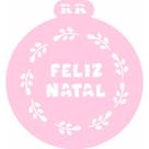 Stencil Redondo para Bolos - Feliz Natal - Ref. 3017 - 1 unidade - RR CORTADORES - Rizzo Stencil Redondo para Bolos - Feliz Natal - Ref. 3017 - 1 unidade - RR CORTADORES - Rizzo