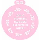 Stencil Redondo para Bolos - Natal cheio de Amor - Ref. 4047 - 1 unidade - RR CORTADORES - Rizzo