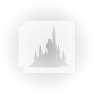 Stencil Silhueta de Castelo 23 cm Plástico Mylar Branco