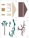Stencil Simples Country Brasil Casa I 2930 15x20 Opa