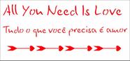 Stencil Simples Frase Amor 2322 7x15 Opa