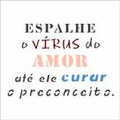 Stencil Simples Frase Espalhe o Virus do Amor 2904 10x10 Opa