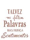 Stencil Simples Frase Talvez Me Faltem Palavras 2249 15x20 Opa