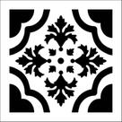 Stencil Simples Ladrilho Trevo 1368 14x14 Opa