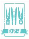 Stencil Simples Lavanderia Dry 2939 15x20 Opa