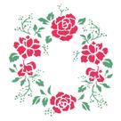 Stencil Simples Mandala Rosas 2301 30,5x30,5 Opa
