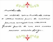 Stencil Simples Poema Saudade 1387 20x25 Opa