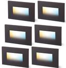 Step Lights CLOUDY BAY 3W 120V regulável em 3 cores, pacote com 6