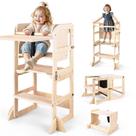 Step Stool Woodure 6 em 1, torre de cozinha infantil dobrável Step Stool Woodure 6 em 1, torre de cozinha infantil dobrável