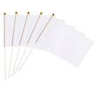 Stick Flags BClin White, pacote com 25, 21 x 14 cm com bastão de 30 cm de poliéster