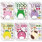 Stickers YSYKJYXGS Personajes de Dibujos Animados "Haz una Carita" x18