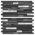 STICKGOO Azulejo Adesivo para Revestimento de Parede Preto e Cinza Metal PVC STICKGOO Azulejo Adesivo para Revestimento de Parede Preto e Cinza Metal PVC