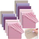 Sticky Notes Yinder, forrado transparente, 7,6 x 7,6 cm, pacote com 24 unidades, roxo