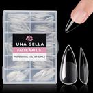 Stiletto Nail Tips UNA GELLA, capa média completa, 216 unidades