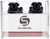 Straplocks Schaller 14010401 - Travas de Segurança para Guitarra (Preto Cromado)