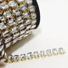 Strass em Metro Prata 18x8- Metro