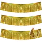 Streamers Fringe Garland Tinsel BEISHIDA, 3 pacotes, 3 m de ouro laser