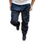 Streetwear 6 Bolsos - Calça Cargo Larga Sarja Unissex