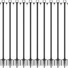 String Light Postes Mutovlin, garfo de metal de 3 m para uso externo, pacote com 10