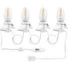 String Light Sousery C7 Warm White 4 lâmpadas LED