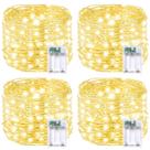 String Lights BOSSERN 4x60LED 6m, temporizador operado por bateria, branco quente String Lights BOSSERN 4x60LED 6m, temporizador operado por bateria, branco quente