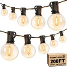 String Lights Brightever 200FT regulável à prova d'água G40 LED