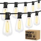 String Lights Brightever Outdoor 180 pés com 90+4 lâmpadas LED