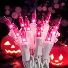 String Lights Hopolon 50 Purple Lights, fio branco de 13 pés, pacote com 2 unidades String Lights Hopolon 50 Purple Lights, fio branco de 13 pés, pacote com 2 unidades
