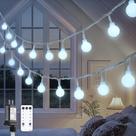 String Lights JMEXSUSS 30m 200 LED à prova d'água com controle remoto branco String Lights JMEXSUSS 30m 200 LED à prova d'água com controle remoto branco