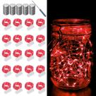 String Lights LAMPHOME, pacote com 20, 6,6 pés, vermelho, operado por bateria