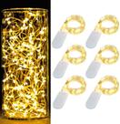 String Lights OakHaomie 7 pés Waterproof Fairy 20 LEDs x6 branco quente String Lights OakHaomie 7 pés Waterproof Fairy 20 LEDs x6 branco quente