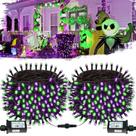 String Lights OZS, pacote com 2, 50 m, 400 LED, roxo, verde, 13 modos String Lights OZS, pacote com 2, 50 m, 400 LED, roxo, verde, 13 modos