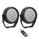 Strobe Lights Telbum Halloween Colorful 54 RGB LED, pacote com 2 unidades