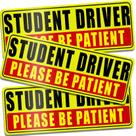 Student Driver Magnet Sukh Be Patient Reflective, 3 unidades