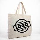 sua logo aqui personalizada com sua marca Ecobag Sacola Ecológica Algodão Lisa Com Alça Bolsa Tamanh