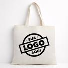 sua logo aqui personalizada com sua marca Ecobag Sacola Ecológica Algodão Lisa Com Alça Bolsa Tamanh