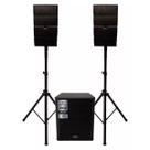Sub 15 Pol + 2 Torres 1200w Com Bluetooth Mp3 Usb Waldman