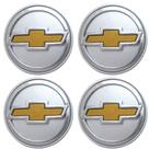 Sub Calota 51mm Gm Chevrolet Prata Dourado Abs 4 Peças
